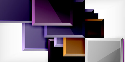 Obraz premium Colorful squares and rectangles. Vector Illustration For Wallpaper, Banner, Background, Card, Book Illustration, landing page