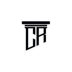 CR monogram logo design letter text name symbol monochrome logotype alphabet character simple logo