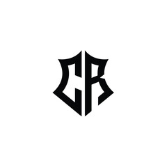 CR monogram logo design letter text name symbol monochrome logotype alphabet character simple logo