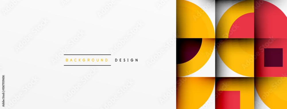 Aufkleber modern geometrical abstract background - circles. business or technology presentation design