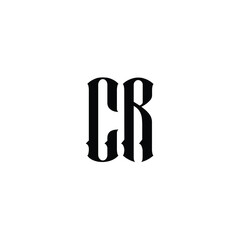 CR monogram logo design letter text name symbol monochrome logotype alphabet character simple logo