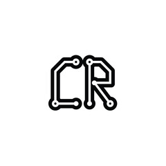 CR monogram logo design letter text name symbol monochrome logotype alphabet character simple logo