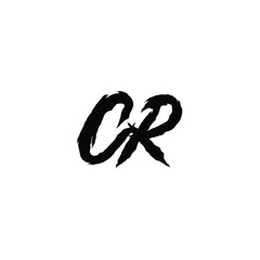 CR monogram logo design letter text name symbol monochrome logotype alphabet character simple logo