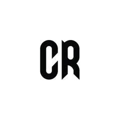 Obraz premium CR monogram logo design letter text name symbol monochrome logotype alphabet character simple logo
