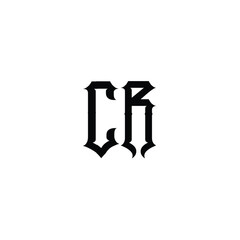 CR monogram logo design letter text name symbol monochrome logotype alphabet character simple logo