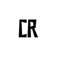 Obraz premium CR monogram logo design letter text name symbol monochrome logotype alphabet character simple logo