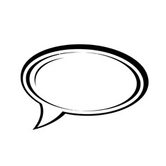 Naklejka premium Smooth Oval Speech Bubble with Bold Border