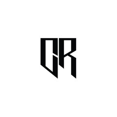 CR monogram logo design letter text name symbol monochrome logotype alphabet character simple logo