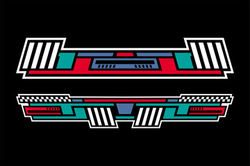 Fototapeta premium racing esport hud decal and stripe vector template 