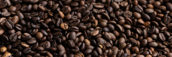 Fototapeta premium Macrophotography of roasted coffee beans.