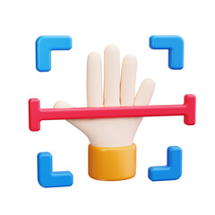 palm print 3d Render Icons