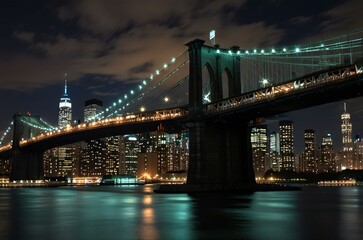 Fototapeta premium city bridge and city skyline