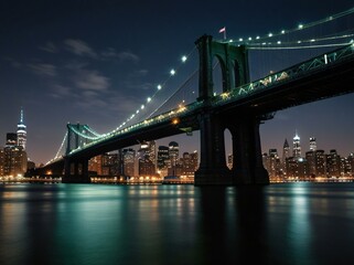 Obraz premium city bridge at night