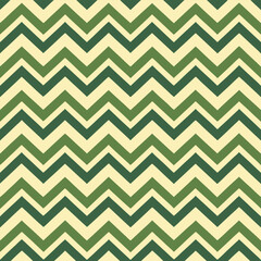 A chevron seamless pattern with a green & yellow stripe