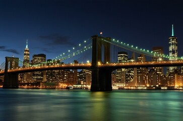 Obraz premium city bridge and city skyline