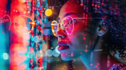 Woman Looking At Digital Screen