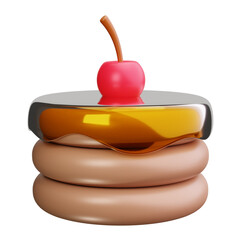 Pancakes Stack 3d Render Icons