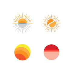 Sun logo vector template symbol design