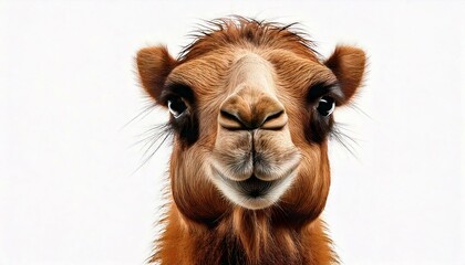 camel closeup on whte background