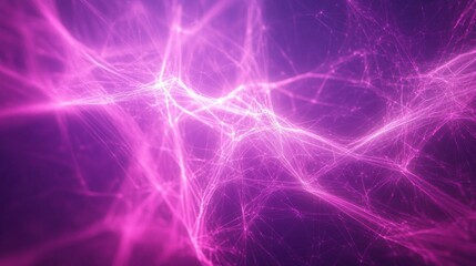 Fototapeta premium glowing particles in empty space. Futuristic background with neon lights.