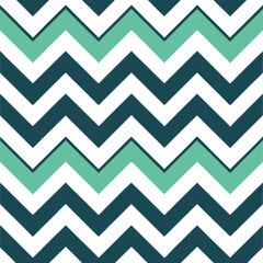 Bold blue Chevron Pattern with Seamless Zigzag Stripes on White Background