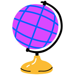 globe isolated on white background Illustration