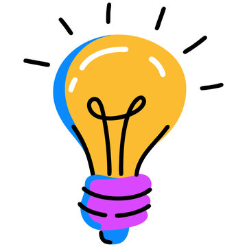 Colorful Lightbuld Illustration