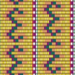 A seamless traditional ethnic design folk art with abstract . Ideal for textiles scarves wrapping paper and décor. it showcases traditional handmade weaving techniques in vector illustration.