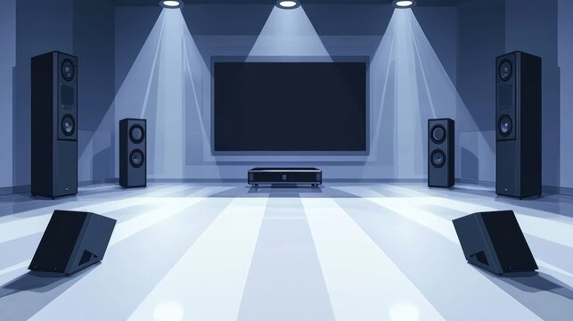 Modern Ultra Slim TV with Soundbar Setup