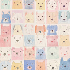 Obraz premium set of funny dogs