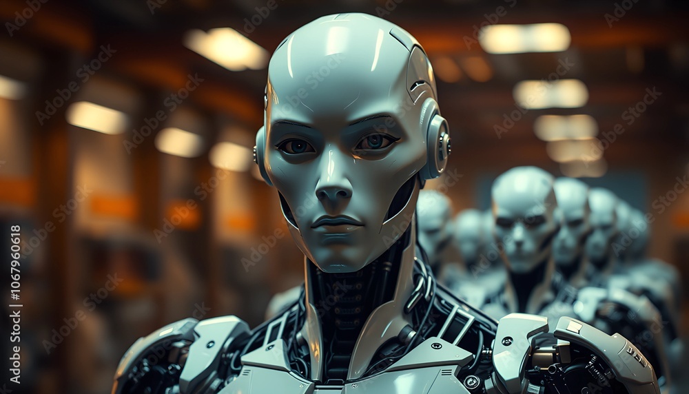 Poster industrial evolution: integrating humanoid robots into factory operations