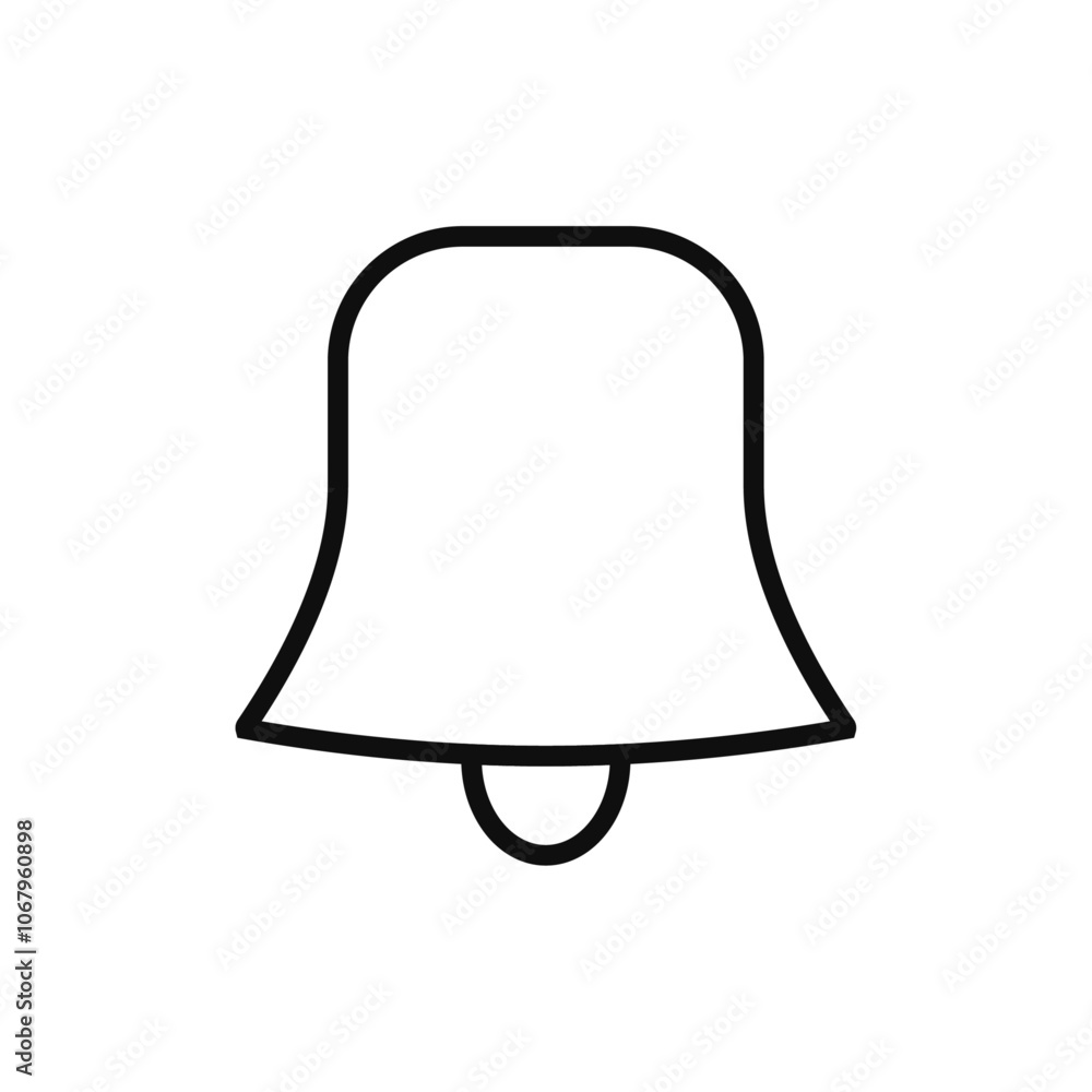 Aufkleber bell icon outline vector for web ui