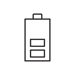 Battery icon Outline vector for web ui