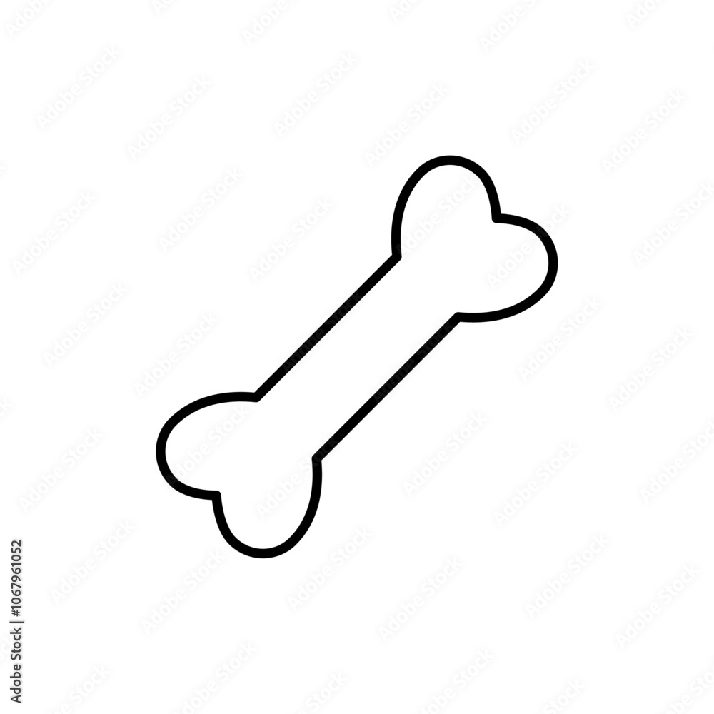 Poster Bone icon Outline vector for web ui