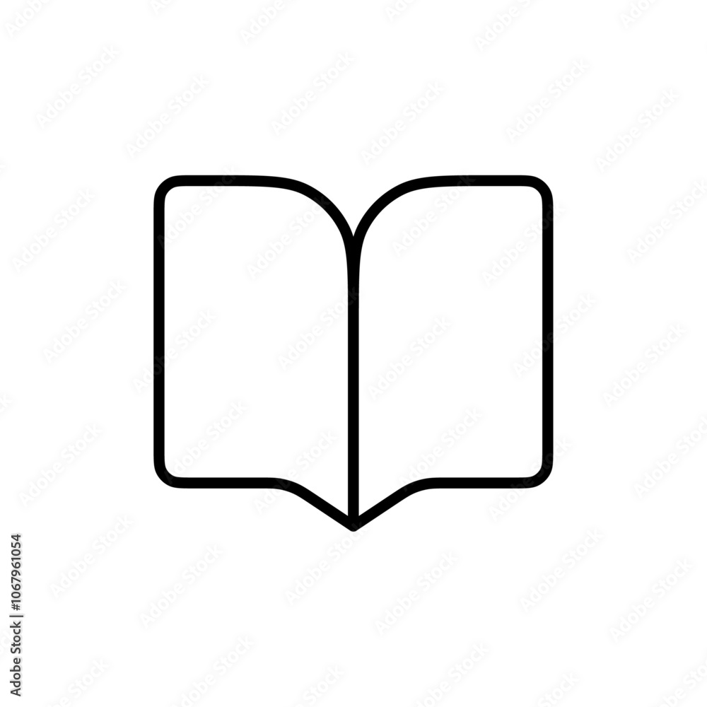Poster Book icon Outline vector for web ui