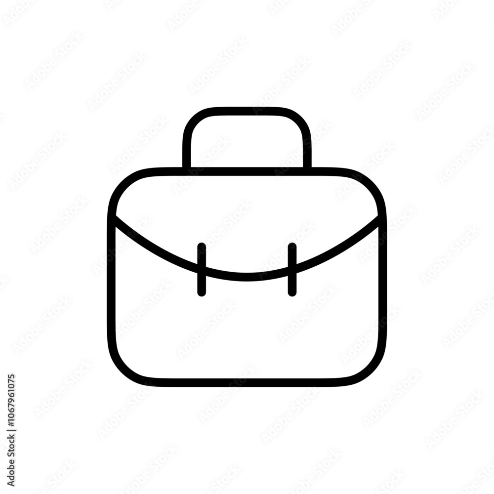 Poster Briefcase icon Outline vector for web ui
