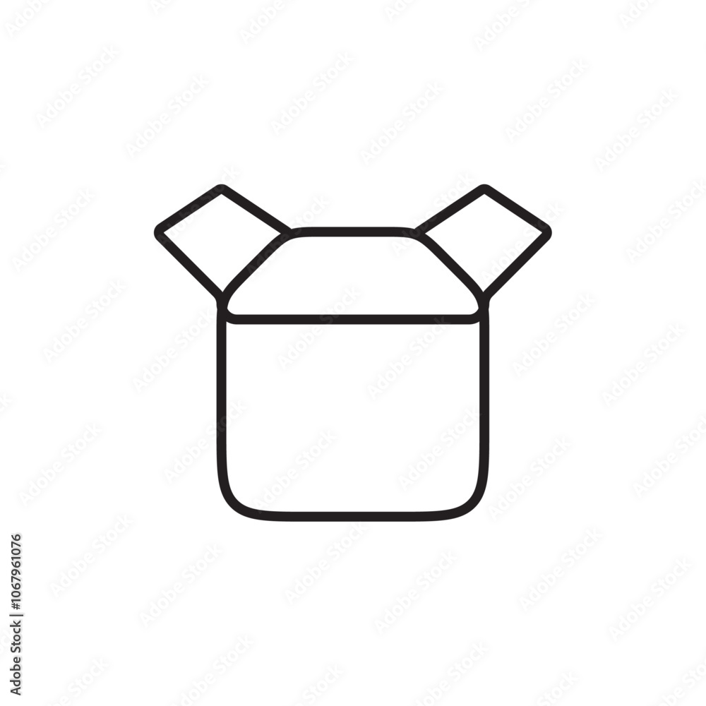 Aufkleber Box icon Outline vector for web ui