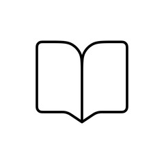 Book icon Outline vector for web ui