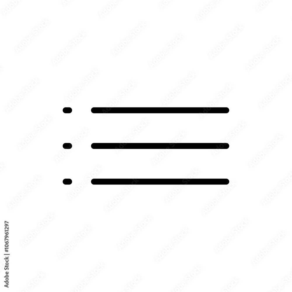 Poster Bulleted list icon Outline vector for web ui