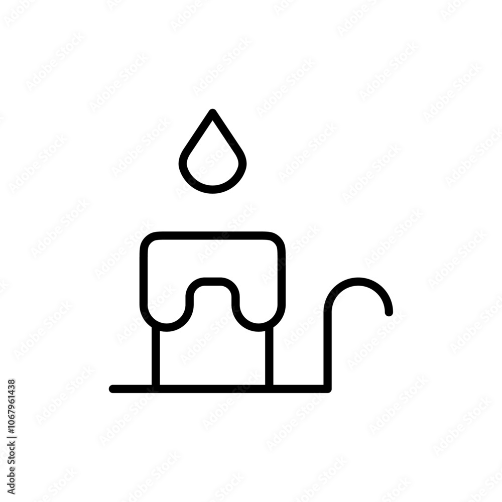 Poster Candle icon Outline vector for web ui