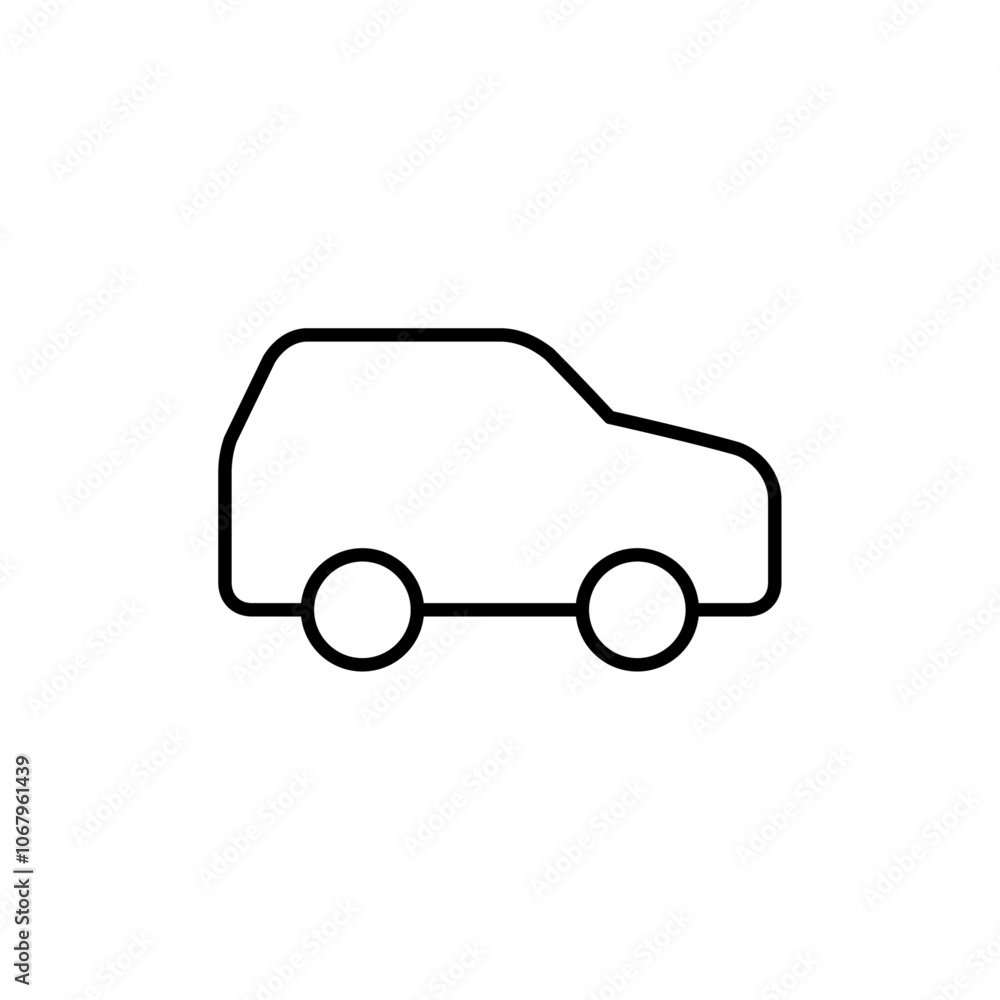 Poster Car icon Outline vector for web ui
