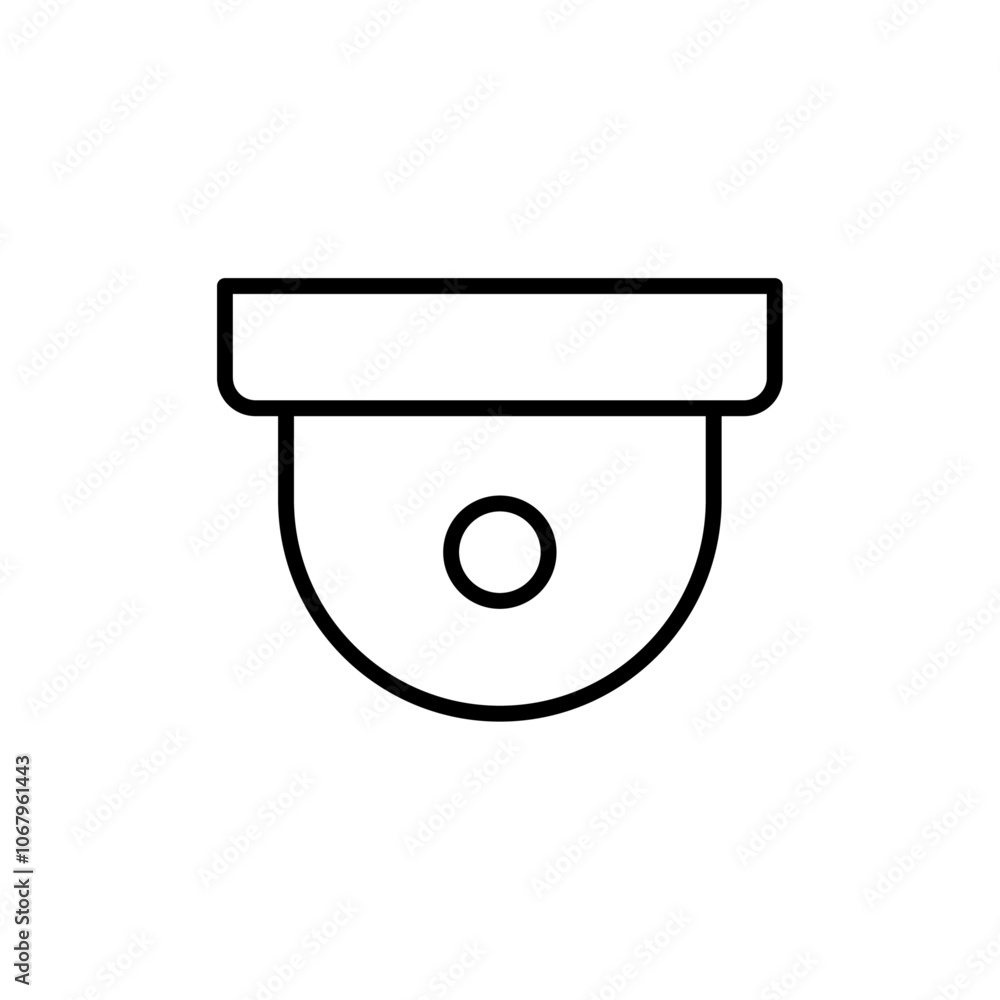 Aufkleber cctv icon outline vector for web ui