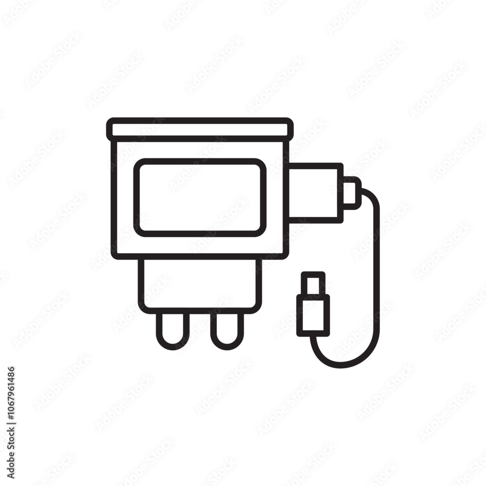 Poster charger icon outline vector for web ui
