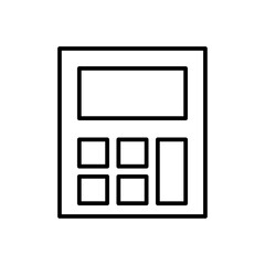 Calculator icon Outline vector for web ui