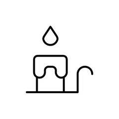 Candle icon Outline vector for web ui