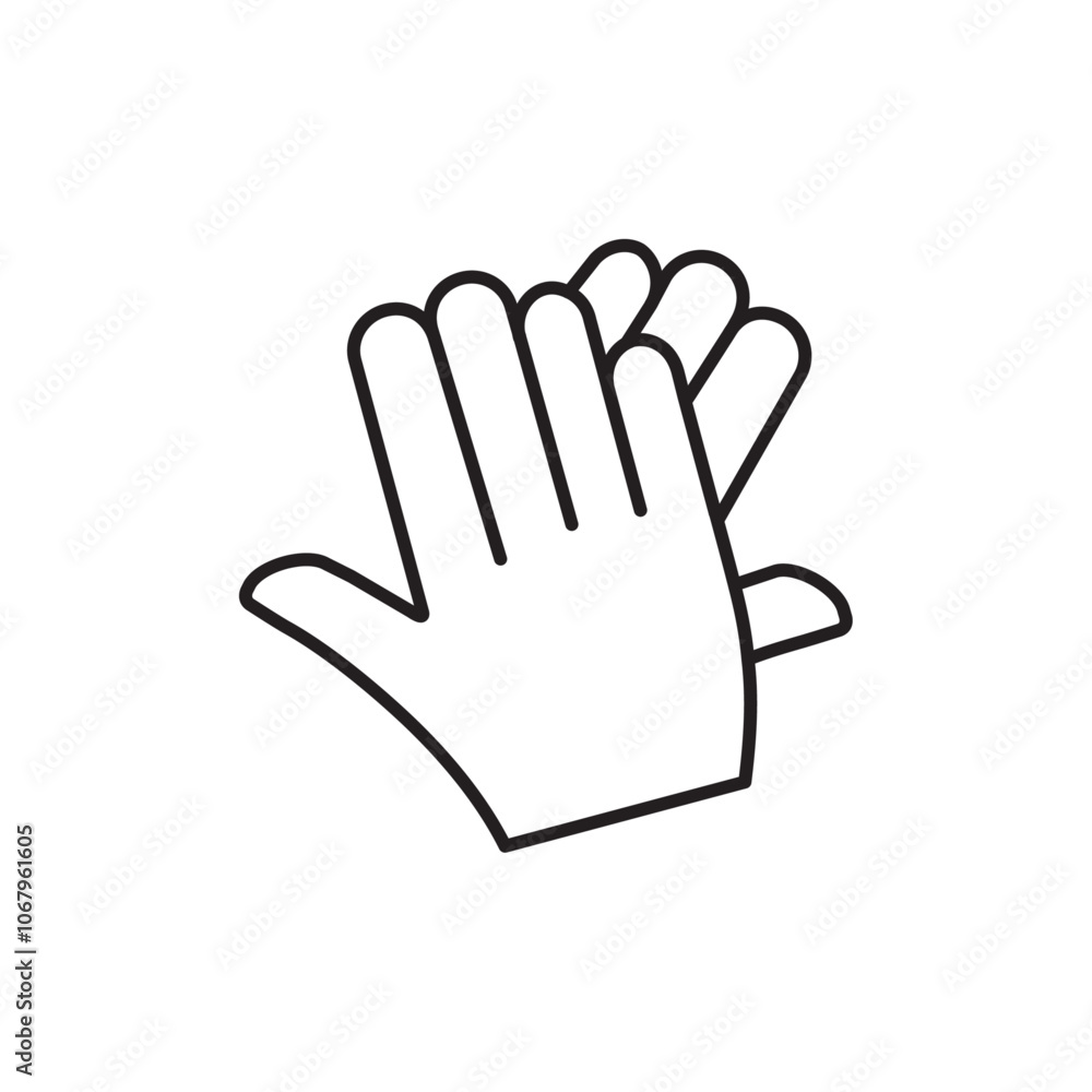 Poster clap icon outline vector for web ui