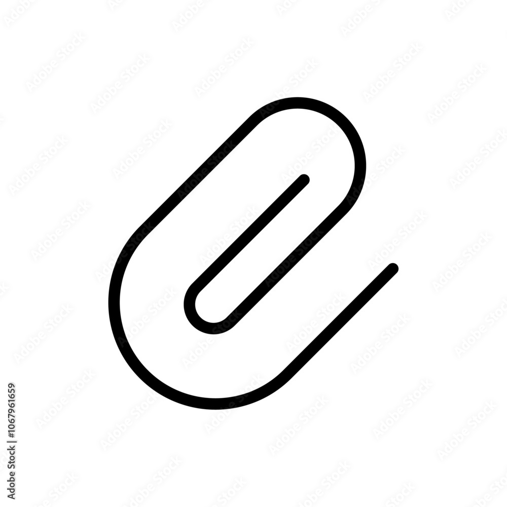 Poster Clip icon Outline vector for web ui