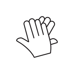 Clap icon Outline vector for web ui