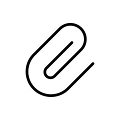 Clip icon Outline vector for web ui