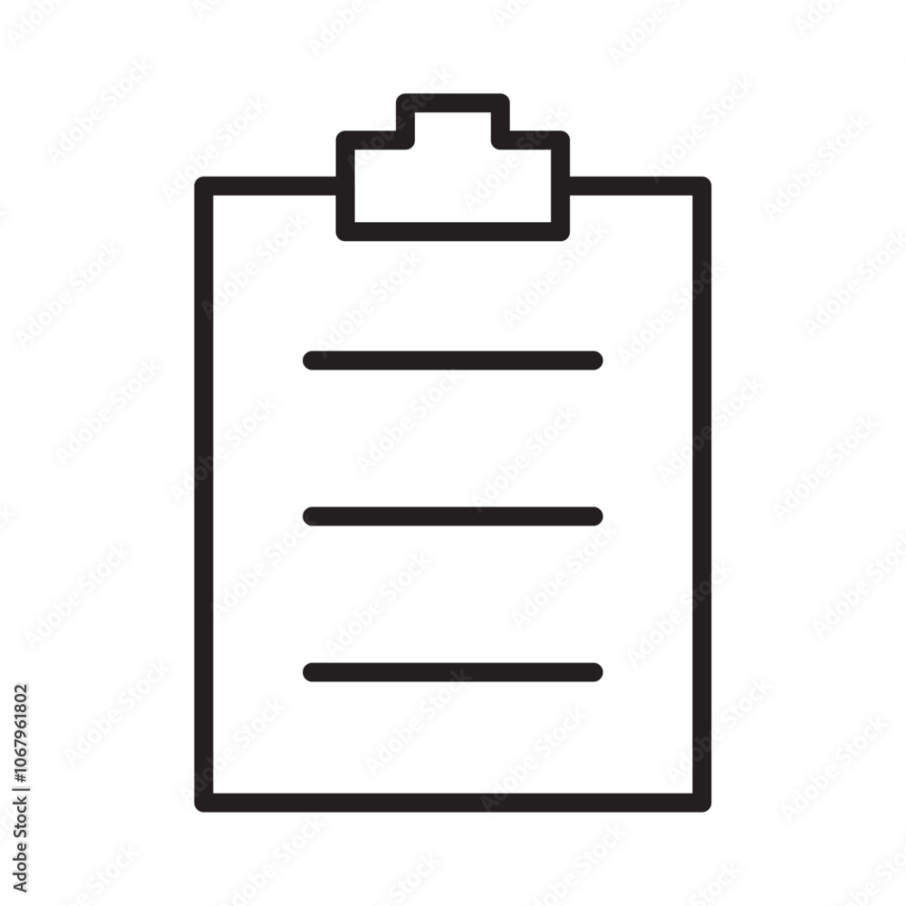 Poster Clipboard icon Outline vector for web ui